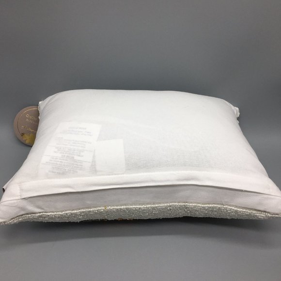 2 Autumn Hill Beaded Orange Pumpkin Sunflower Pillow Set Fall Thanksgiving Decor - Picture 6 of 6